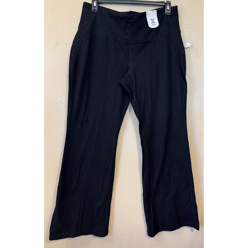 Xersion Bootcut Pant Women 1X Flare EverPerform Black High Rise Yoga NEW